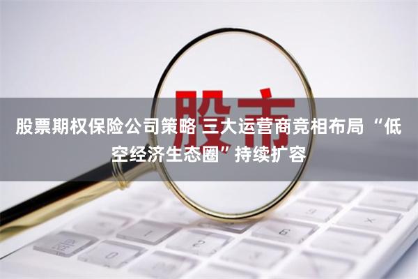 股票期权保险公司策略 三大运营商竞相布局 “低空经济生态圈”持续扩容