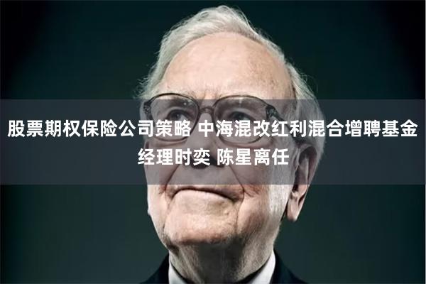 股票期权保险公司策略 中海混改红利混合增聘基金经理时奕 陈星离任
