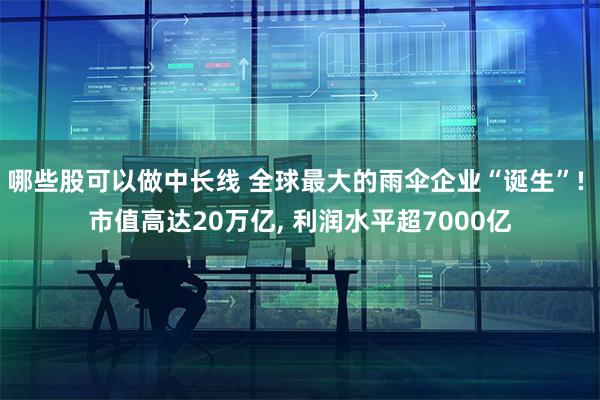 哪些股可以做中长线 全球最大的雨伞企业“诞生”! 市值高达20万亿, 利润水平超7000亿