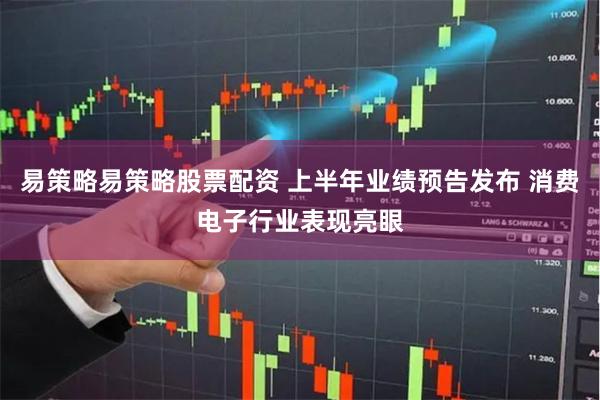 易策略易策略股票配资 上半年业绩预告发布 消费电子行业表现亮眼