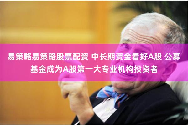 易策略易策略股票配资 中长期资金看好A股 公募基金成为A股第一大专业机构投资者