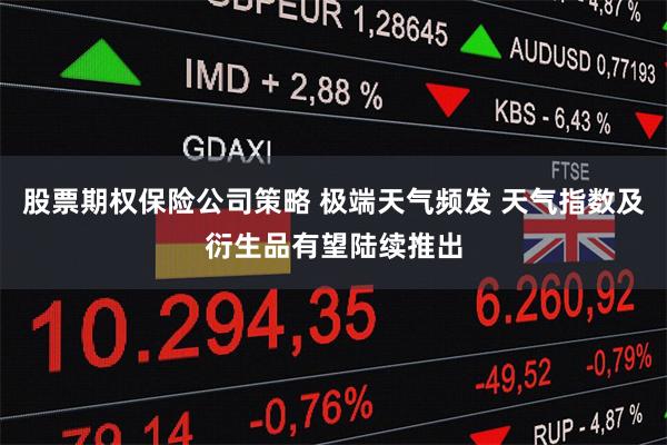 股票期权保险公司策略 极端天气频发 天气指数及衍生品有望陆续推出