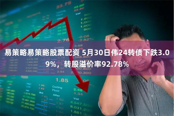 易策略易策略股票配资 5月30日伟24转债下跌3.09%，转股溢价率92.78%