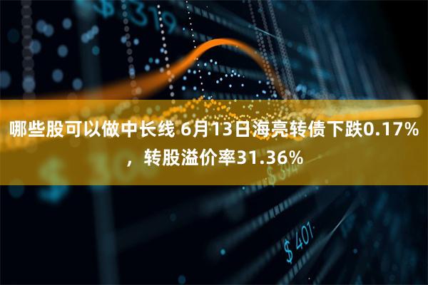 哪些股可以做中长线 6月13日海亮转债下跌0.17%，转股溢价率31.36%