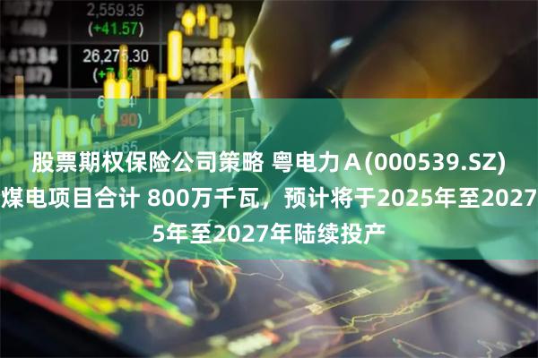 股票期权保险公司策略 粤电力Ａ(000539.SZ)：目前在建煤电项目合计 800万千瓦，预计将于2025年至2027年陆续投产
