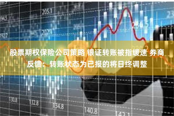 股票期权保险公司策略 银证转账被指缓速 券商反馈：转账状态为已报的将日终调整