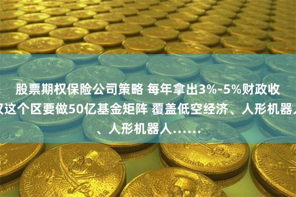 股票期权保险公司策略 每年拿出3%-5%财政收入 武汉这个区要做50亿基金矩阵 覆盖低空经济、人形机器人……