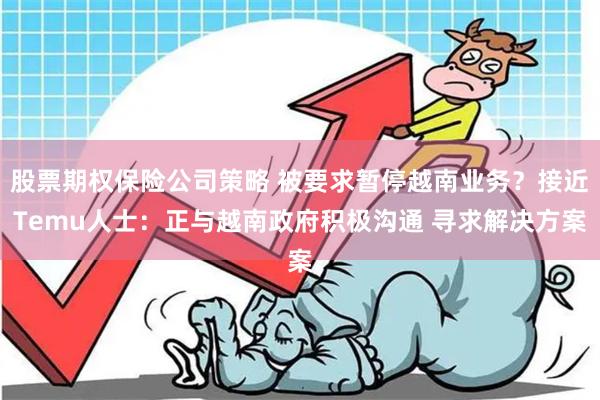 股票期权保险公司策略 被要求暂停越南业务？接近Temu人士：正与越南政府积极沟通 寻求解决方案