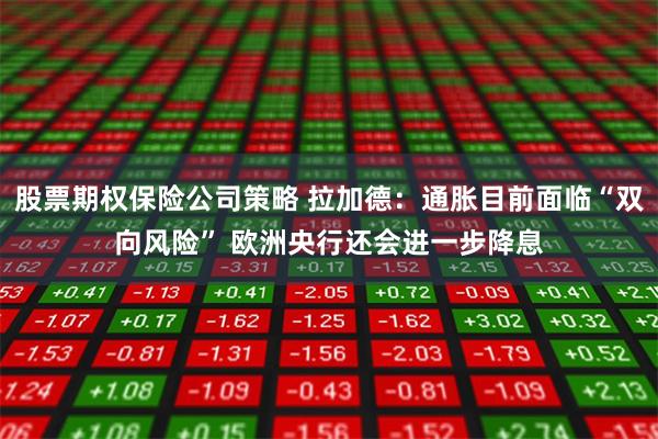 股票期权保险公司策略 拉加德：通胀目前面临“双向风险” 欧洲央行还会进一步降息