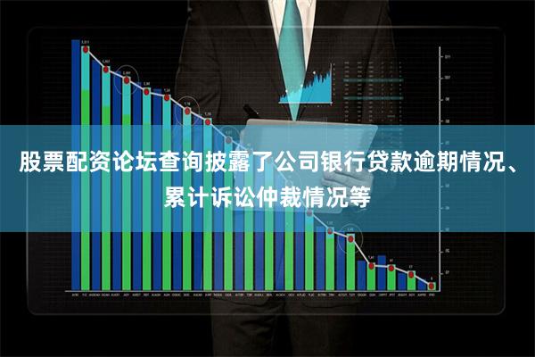 股票配资论坛查询披露了公司银行贷款逾期情况、累计诉讼仲裁情况等