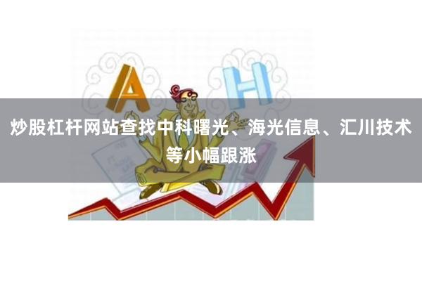 炒股杠杆网站查找中科曙光、海光信息、汇川技术等小幅跟涨